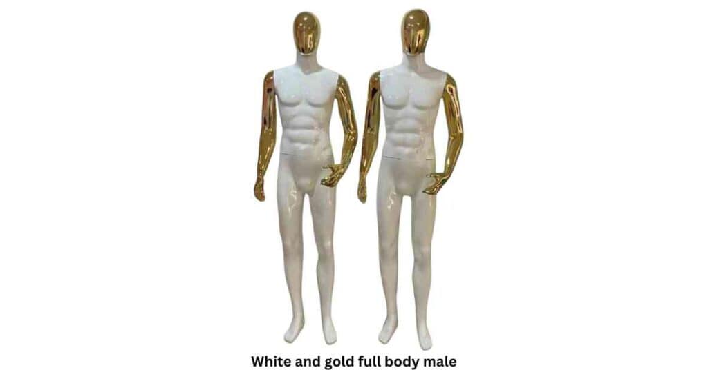 full body white and gold  male and female Mannequins-ogaprice