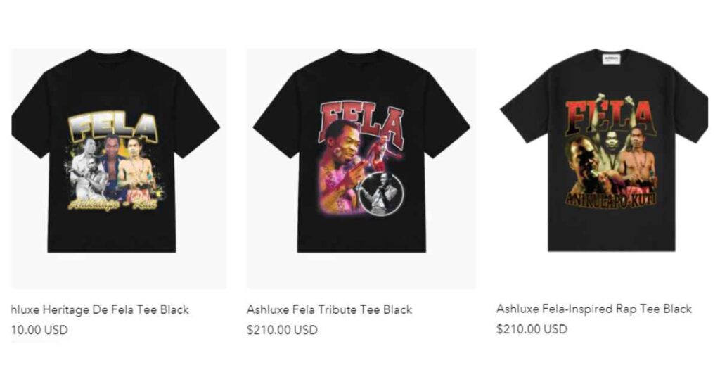 ASHLUXE T-SHIRTS PRICES