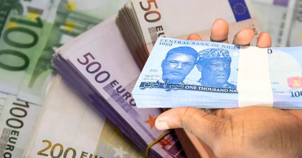 Euro to naira rates today